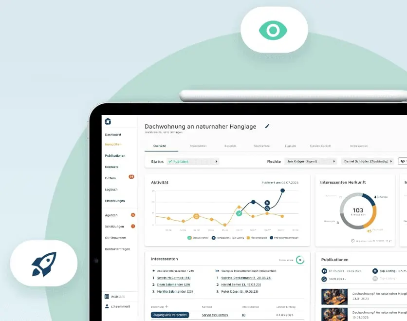 avendo Engine – KI-gestütztes CRM für die Immobilienvermarktung